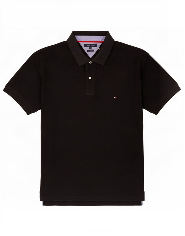 Tommy Hilfiger Herre Polo Shirt 4XL Sort Bomuld