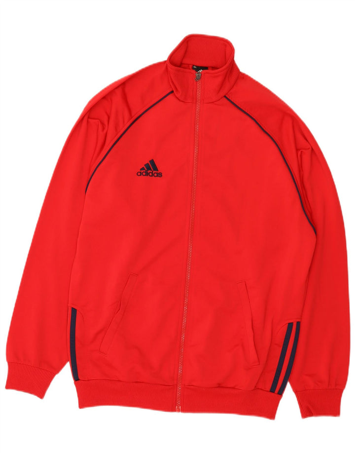 Adidas Drenge Træningsdragt Topjakke 15-16 År Rød Polyester