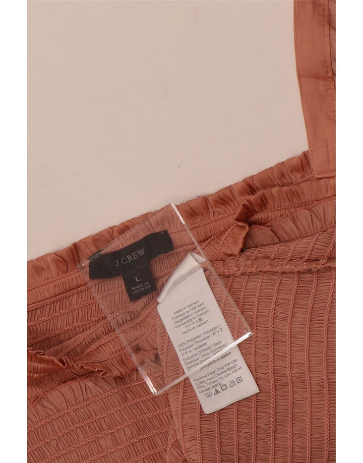 J. Crew Dame Langærmet Bluse Top UK 14 Stor Pink Polyester