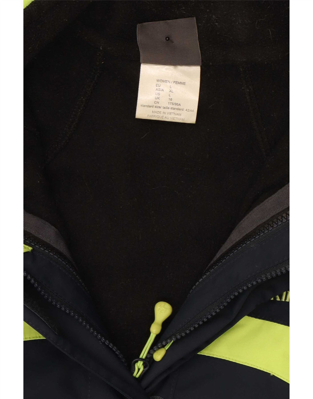 Jack Wolfskin Dame Windbreaker Jacket UK 16 Large Navy Blue Colourblock