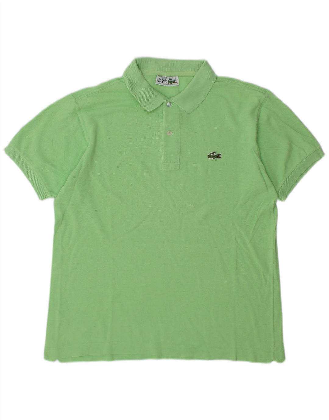 LACOSTE Mens Polo Shirt Size 3 Small Green Cotton