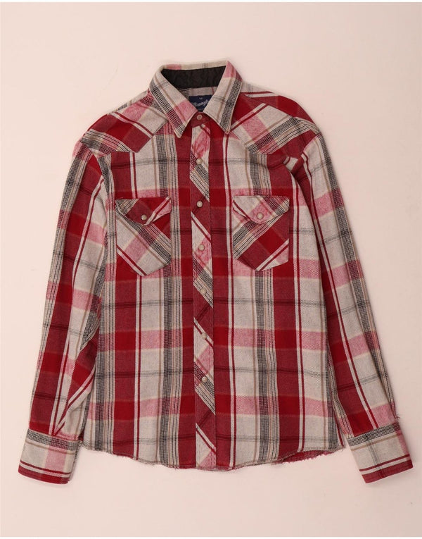 Wrangler Flanelskjorte til mænd, medium rød ternet