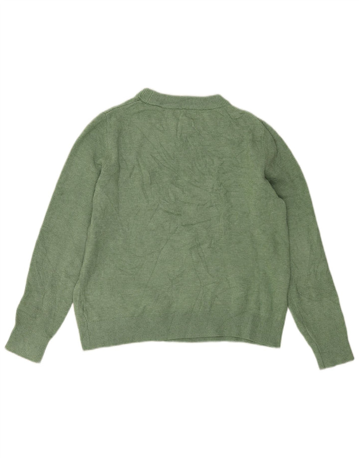 Marks & Spencer Dame sweater med rund hals DK 10 Lille grøn polyester