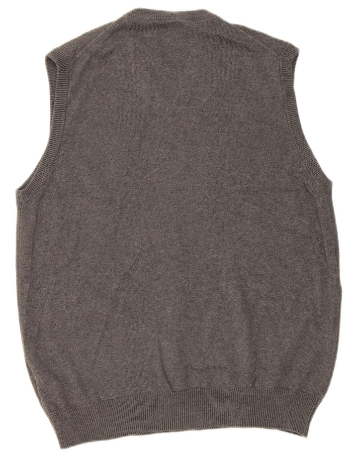 Marks & Spencer Herre Regular Fit Vest Tank Top Medium Grey Bomuld