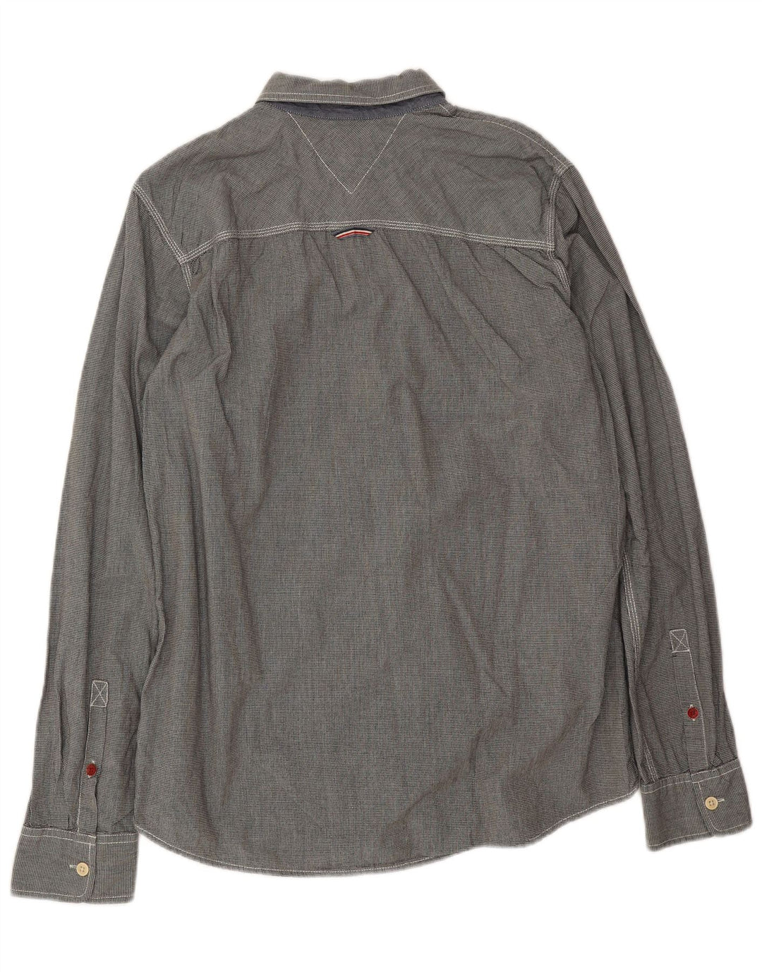 Tommy Hilfiger Herreskjorte XL Grå Houndstooth Bomuld