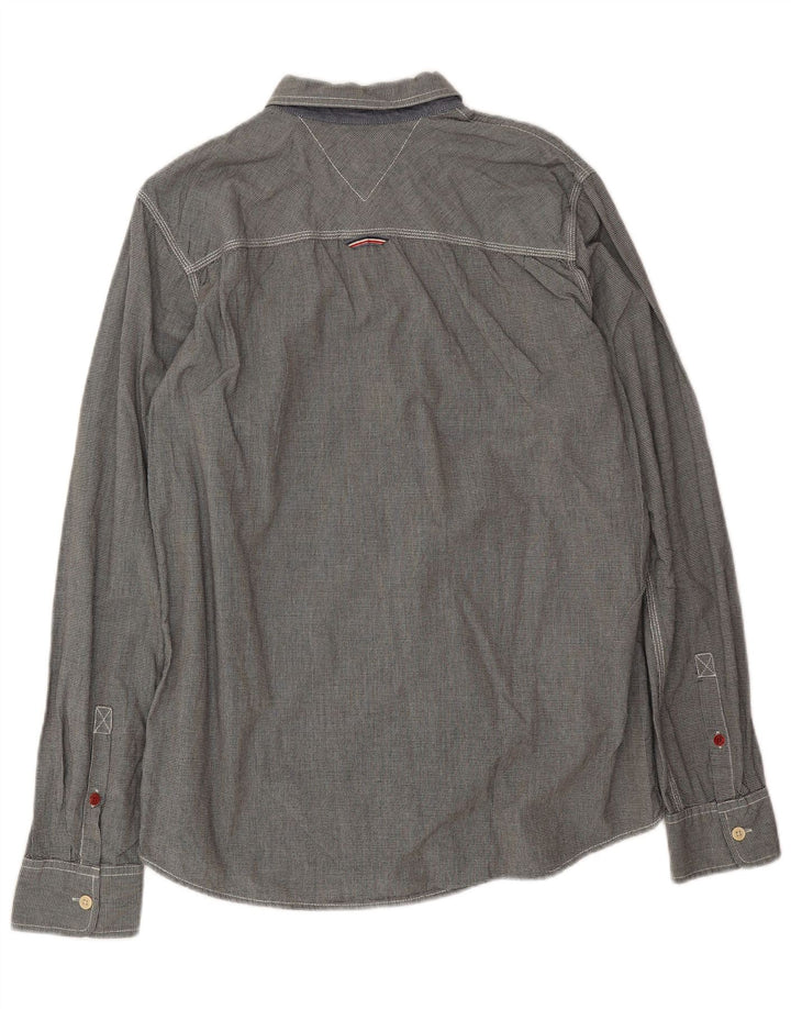 Tommy Hilfiger Herreskjorte XL Grå Houndstooth Bomuld