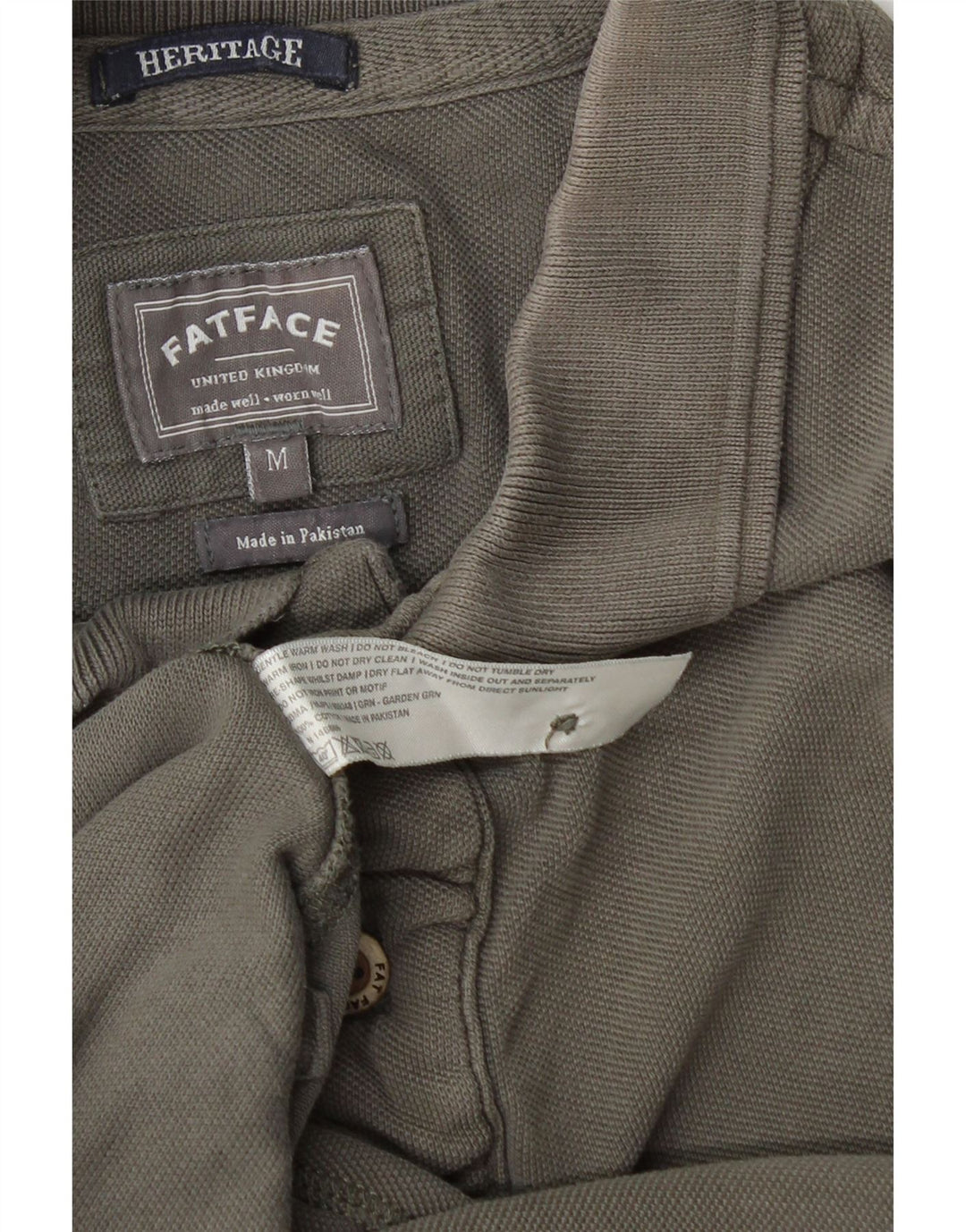 Fat Face Heritage Polo Shirt Medium Grey Bomuld