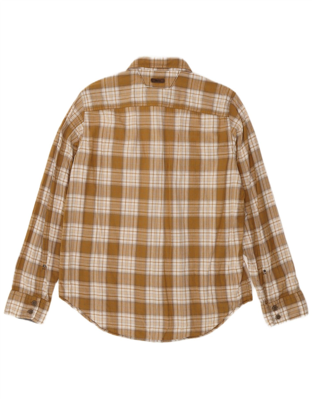MARLBORO CLASSICS Herre Regular Fit Flanelskjorte Medium Beige Ternet bomuld