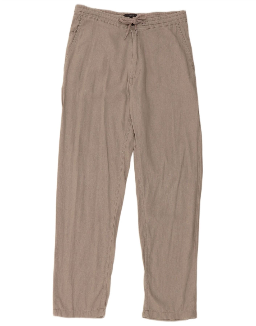 Marks & Spencer Regular Straight Chino-bukser til kvinder W30 L31 Grå hør