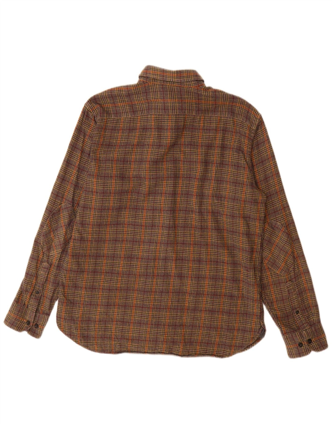 Marks & Spencer Herre Blue Harbor Flannel skjorte Stor brun Houndstooth