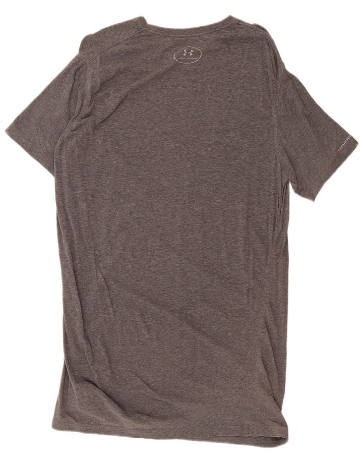 Under Armour Herre Loose Fit T-Shirt Top Lille Grå Bomuld