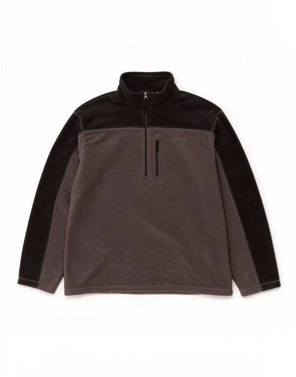 Mountain Warehouse Herre Zip Neck Fleece Jumper 3XL Grå Colourblock