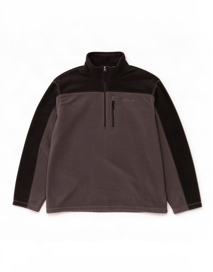 Mountain Warehouse Herre Zip Neck Fleece Jumper 3XL Grå Colourblock
