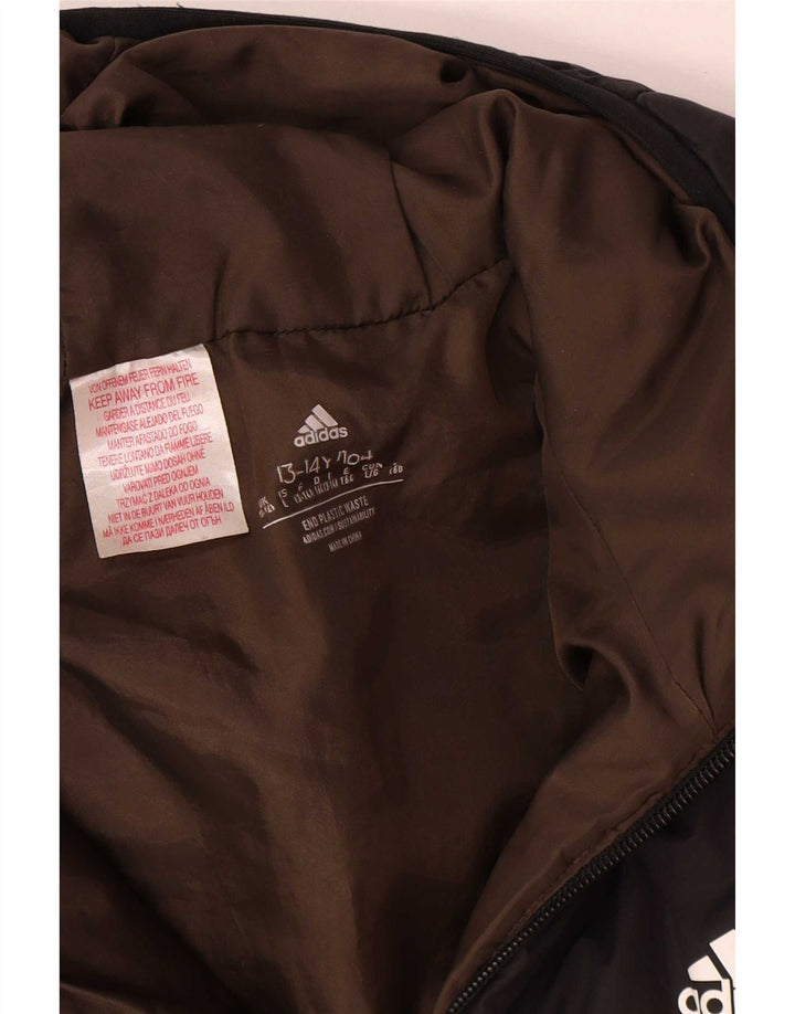 Adidas hættejakke til drenge 13-14 år Khaki Colourblock Polyester