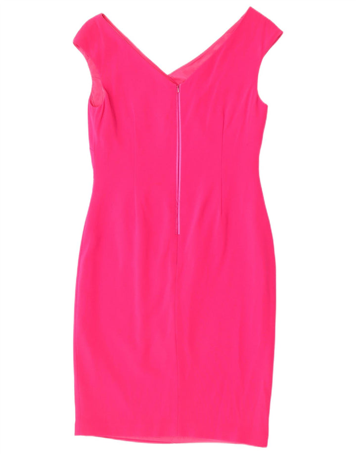 Coast Kvinders Ærmeløs Skede Kjole UK 12 Medium Pink Triacetat