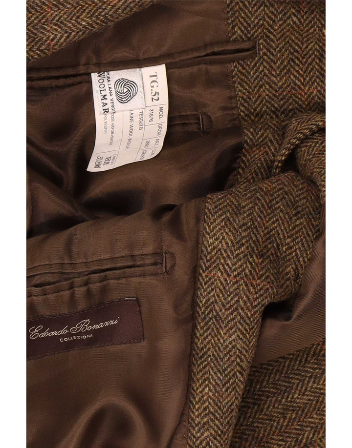 Vintage herre 3 knaps blazerjakke IT 52 XL Khaki sildebensuld