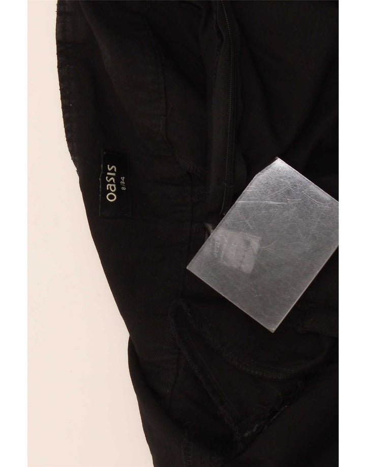 Oasis Womens Pegged Casual Shorts UK 8 Small W28 Black Lyocell