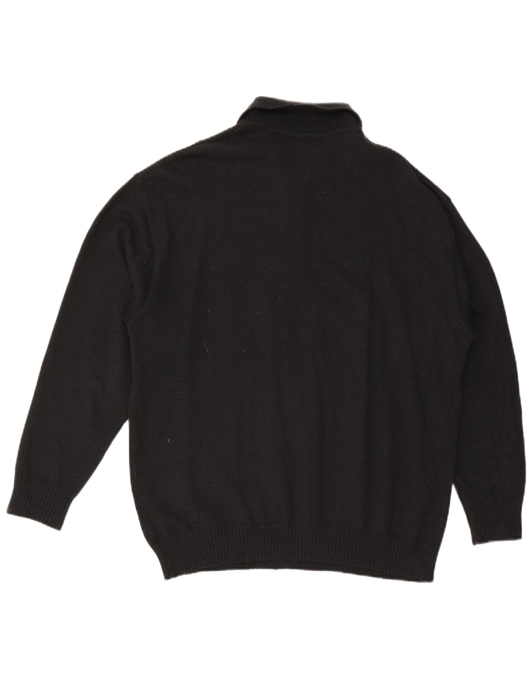 Engbers Herre Polo Neck Jumper Sweater IT 54 XL Sort Geometrisk Uld
