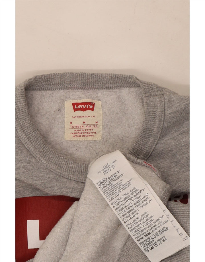 Levi's Boys Grafisk Sweatshirt Jumper 10-11 år Medium Grå Bomuld