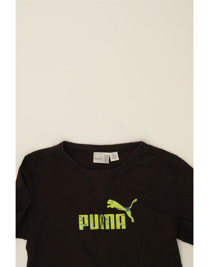 PUMA Womens Graphic Top Long Sleeve UK 14 Medium Black Vintage Puma and Second-Hand Puma from Messina Hembry 