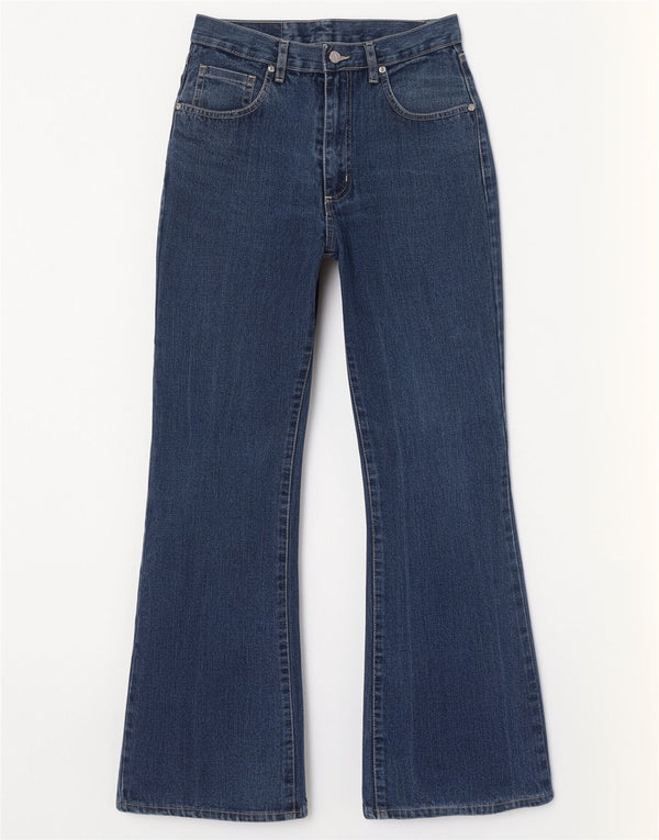 Wild Jeans Dame High Rise Flared IT 42 Medium W26 L30 Blå Bomuld