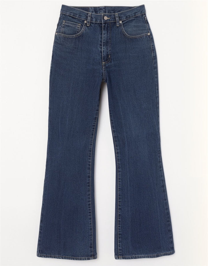 Wild Jeans Dame High Rise Flared IT 42 Medium W26 L30 Blå Bomuld