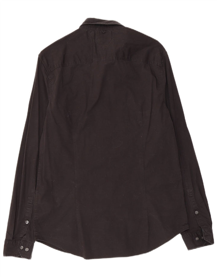 Tommy Hilfiger Herre Slim Fit skjorte Stor sort bomuld