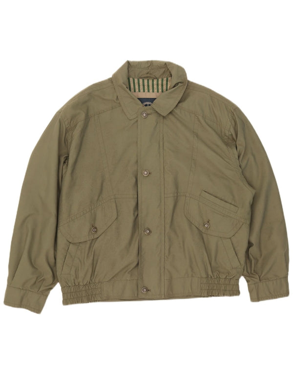 Vintage Mens Bomber Jacket UK 42 XL Green Microfibers