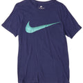 NIKE Mens Graphic T-Shirt Top Small Navy Blue