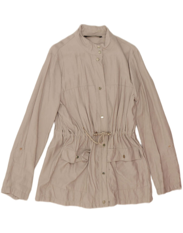 Zara Womens Utility Jacket UK 18 XL Beige Viscose