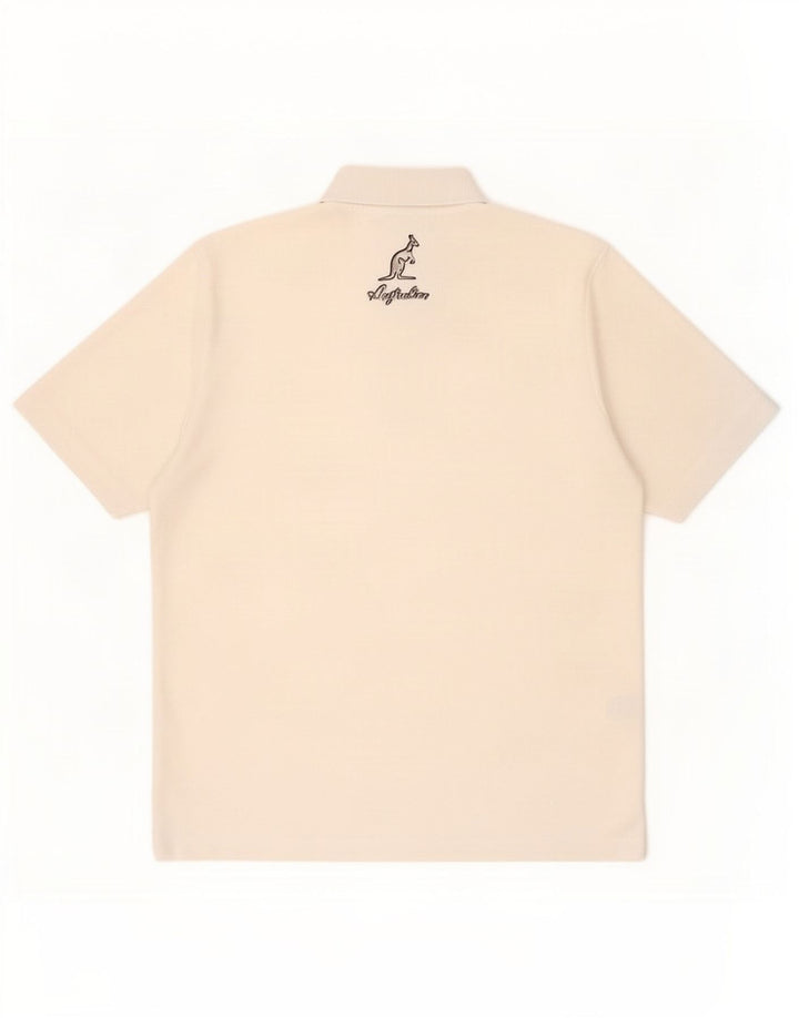 AUSTRALIAN L'ALPINA Poloskjorte til mænd Lille hvid polyester