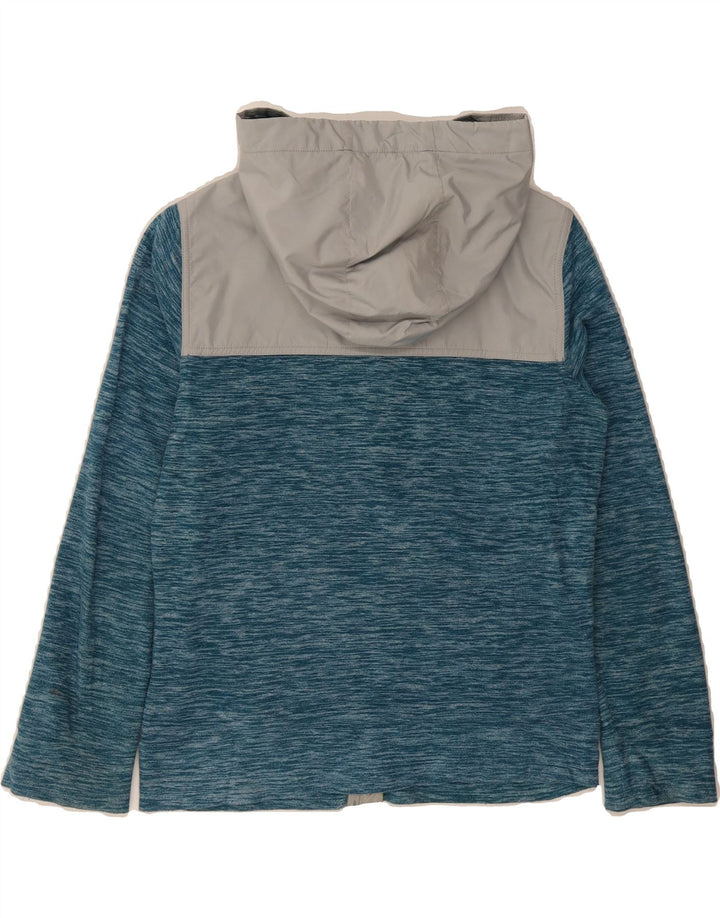 PUMA Boys Hooded Fleece Jacket 10-11 Years Medium Blue Colourblock Vintage Puma and Second-Hand Puma from Messina Hembry 