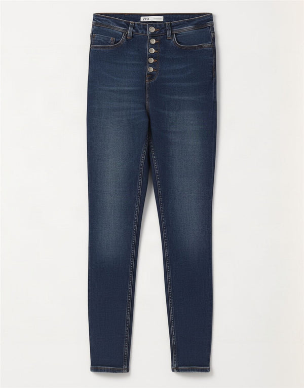 Zara Womens Skinny Jeans EU 36 XS W26 L27 Blue Cotton