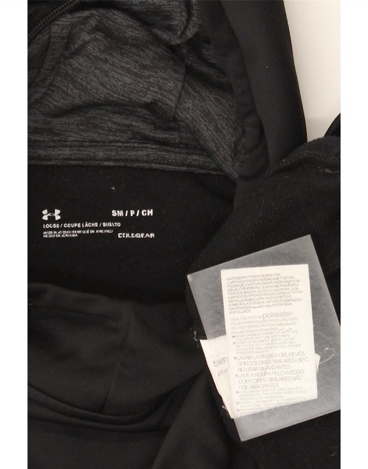 Under Armour Herre Cold Gear Grafisk Hoodie Jumper Lille sort polyester