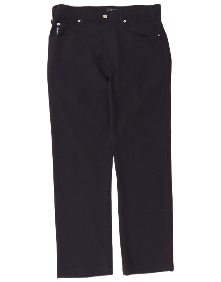 Armani Lige Casual bukser til mænd W32 L29 Marineblå polyester