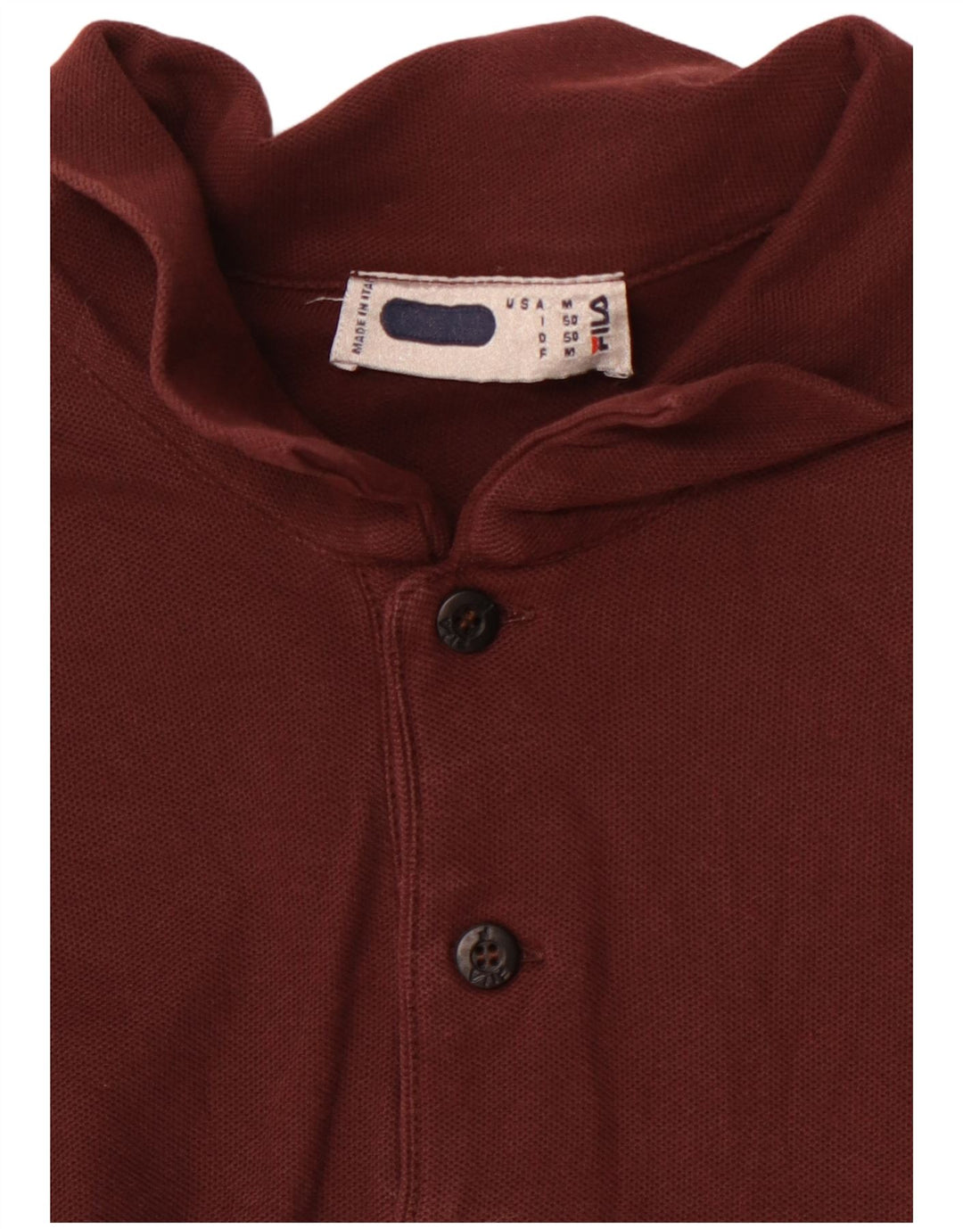 Fila Langærmet Polo Shirt til mænd Medium Burgundy