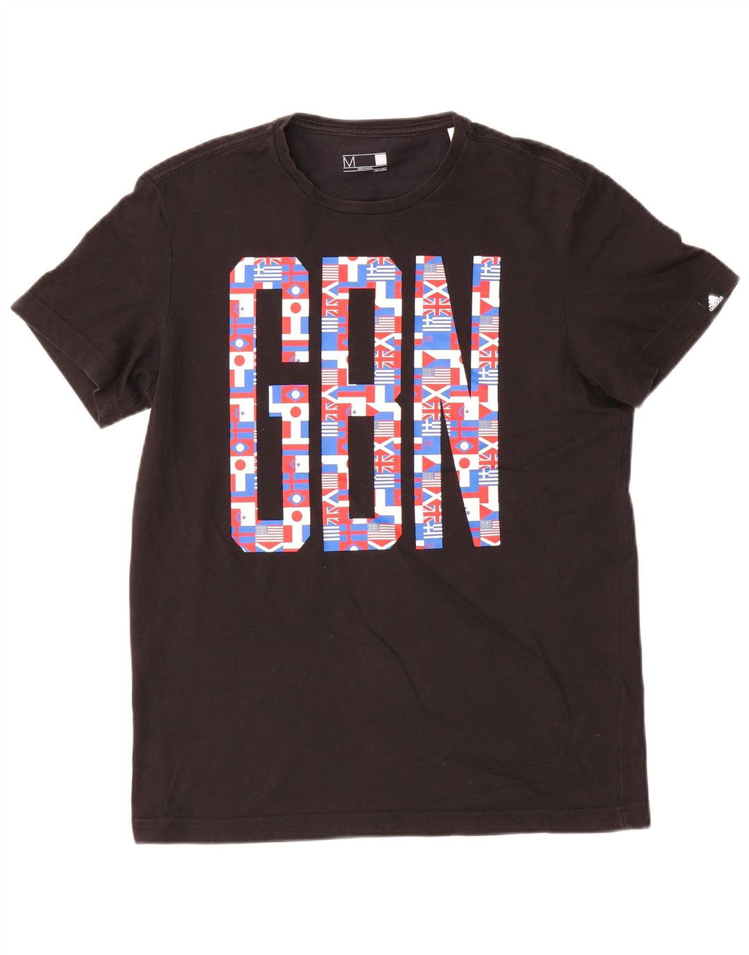 Adidas Herre Climalite grafisk T-shirt top mellem sort bomuld
