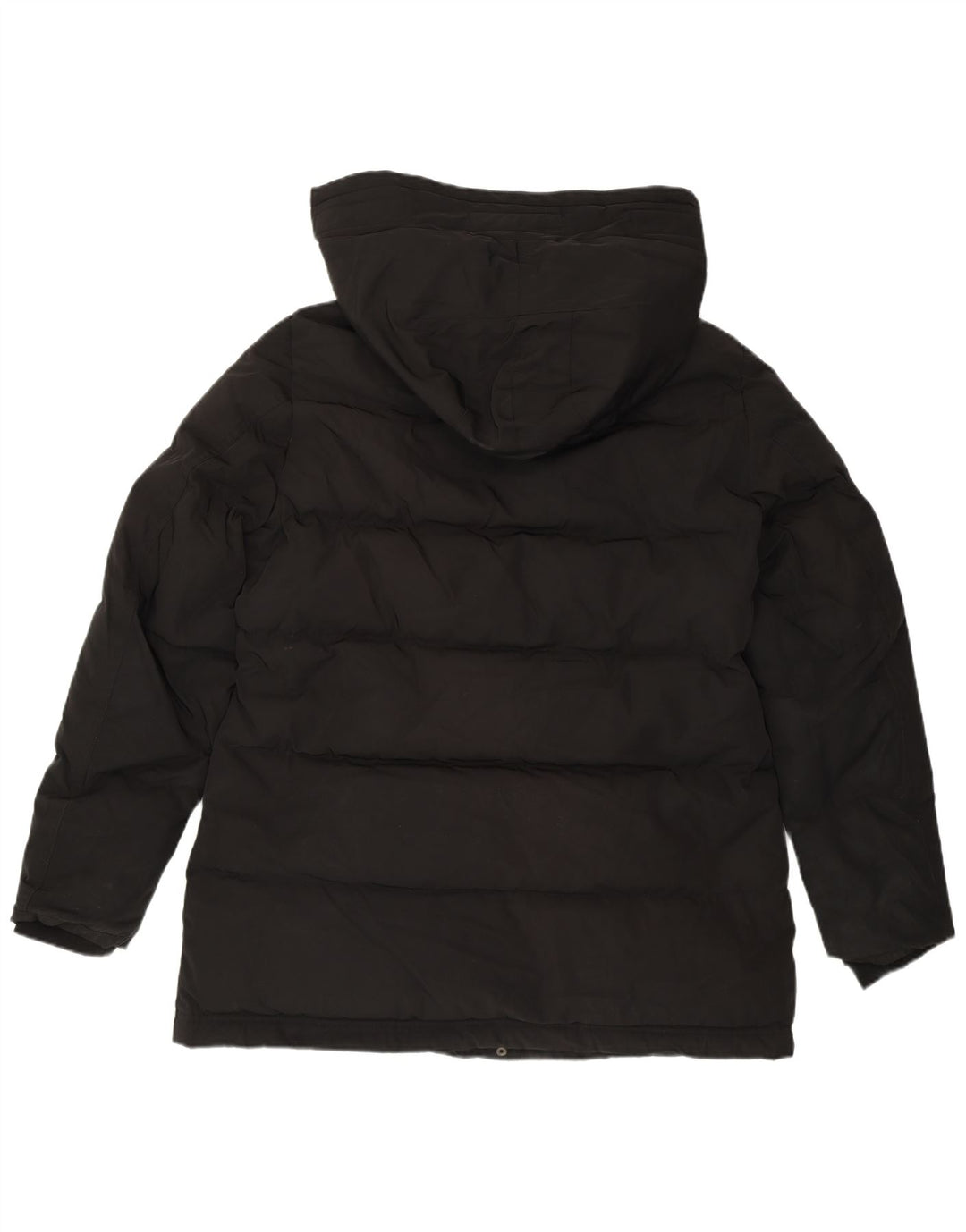 Zara Dame Hætte Polstret Jakke UK 14 Stor Sort Polyester