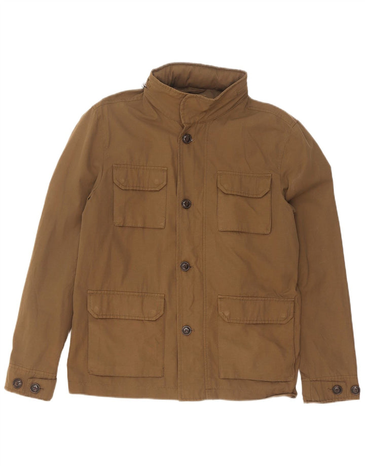 Zara Herre Utility Jacket UK 36 Small Khaki Polyester