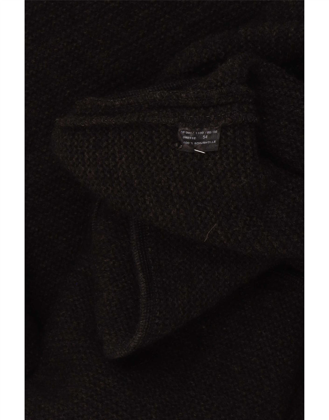 Gossl Herre V-hals sweater EU 54 XL Sort Uld