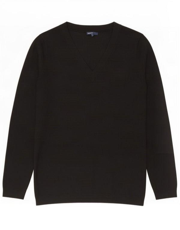 Gap Womens V-hals sweater UK 14 Stor sort polyester