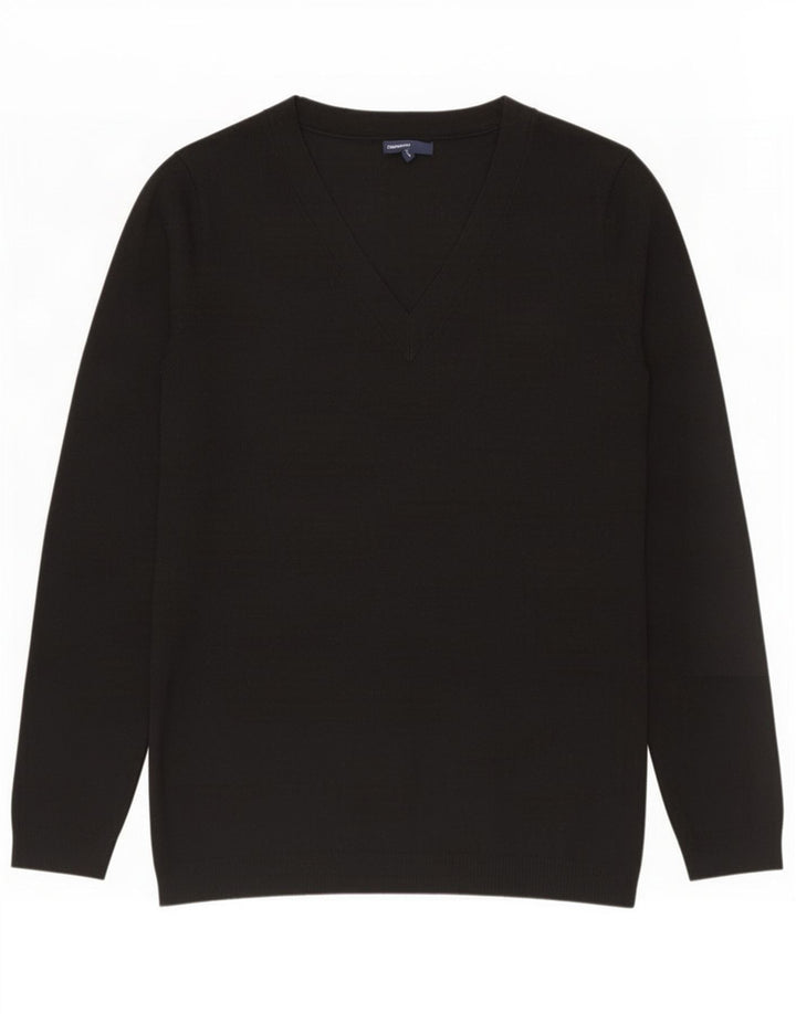 Gap Womens V-hals sweater UK 14 Stor sort polyester