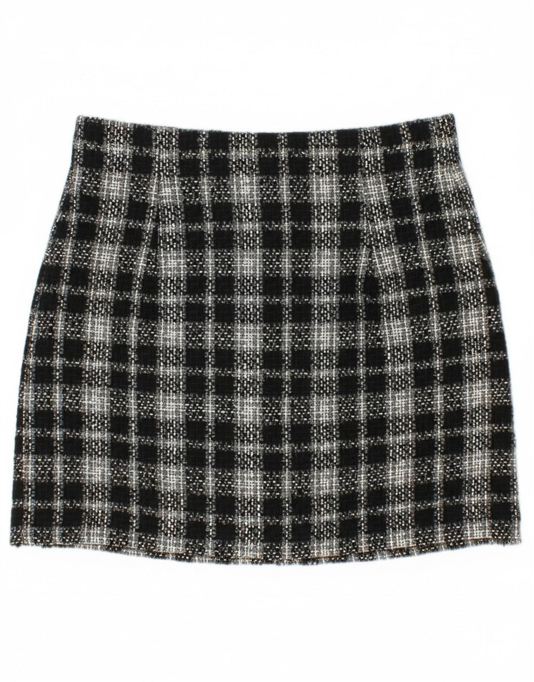 Zara Damestrik Mini-nederdel Small W26 Black Check