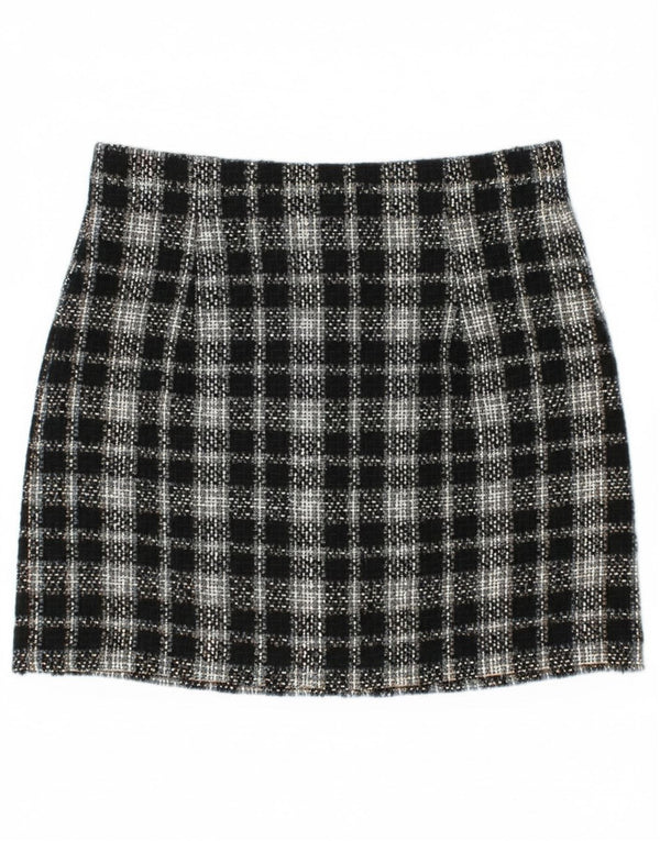 Zara Damestrik Mini-nederdel Small W26 Black Check