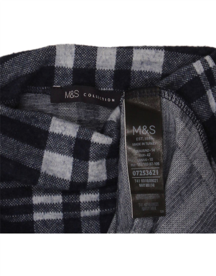 Marks & Spencer Dame Turtle Neck Jumper Sweater UK 14 Large Navy Blue