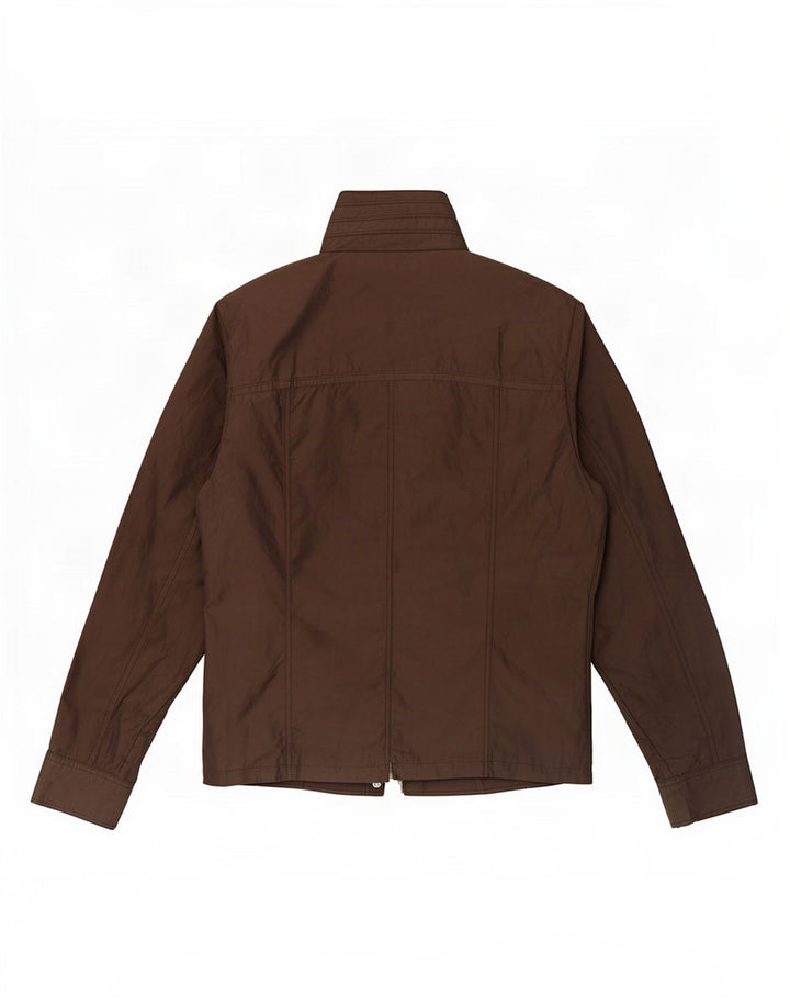Zara Herre Utility Jacket UK 40 Large Brown Polyester