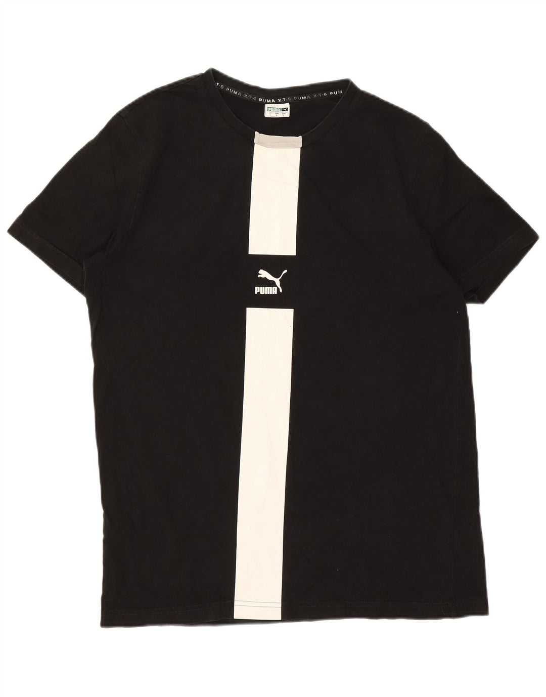 PUMA Herre T-Shirt Top Stor Sort Colourblock