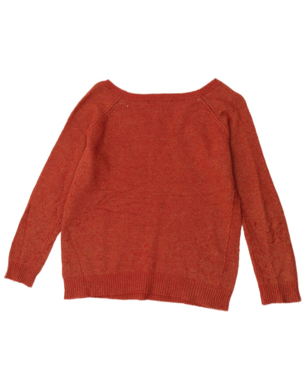 Marks & Spencer Dame Boat Neck Jumper Sweater UK 18 XL Brun Polyamid