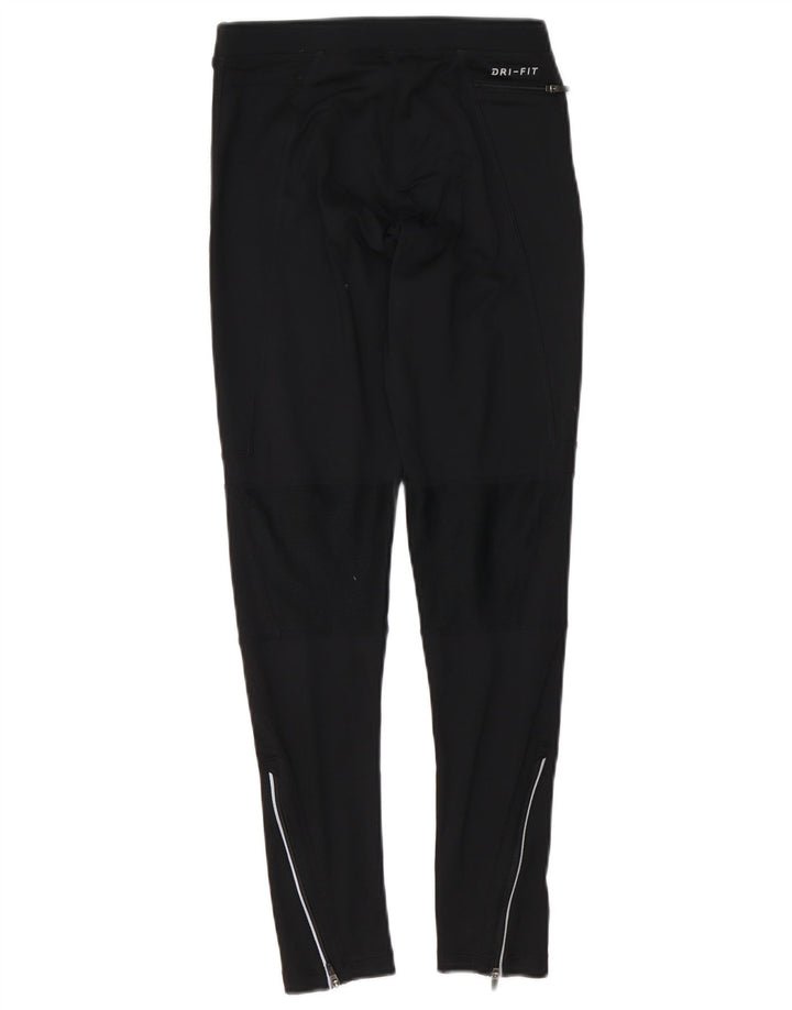 Nike Dame Dri Fit Leggings UK 8 Small Black Polyester
