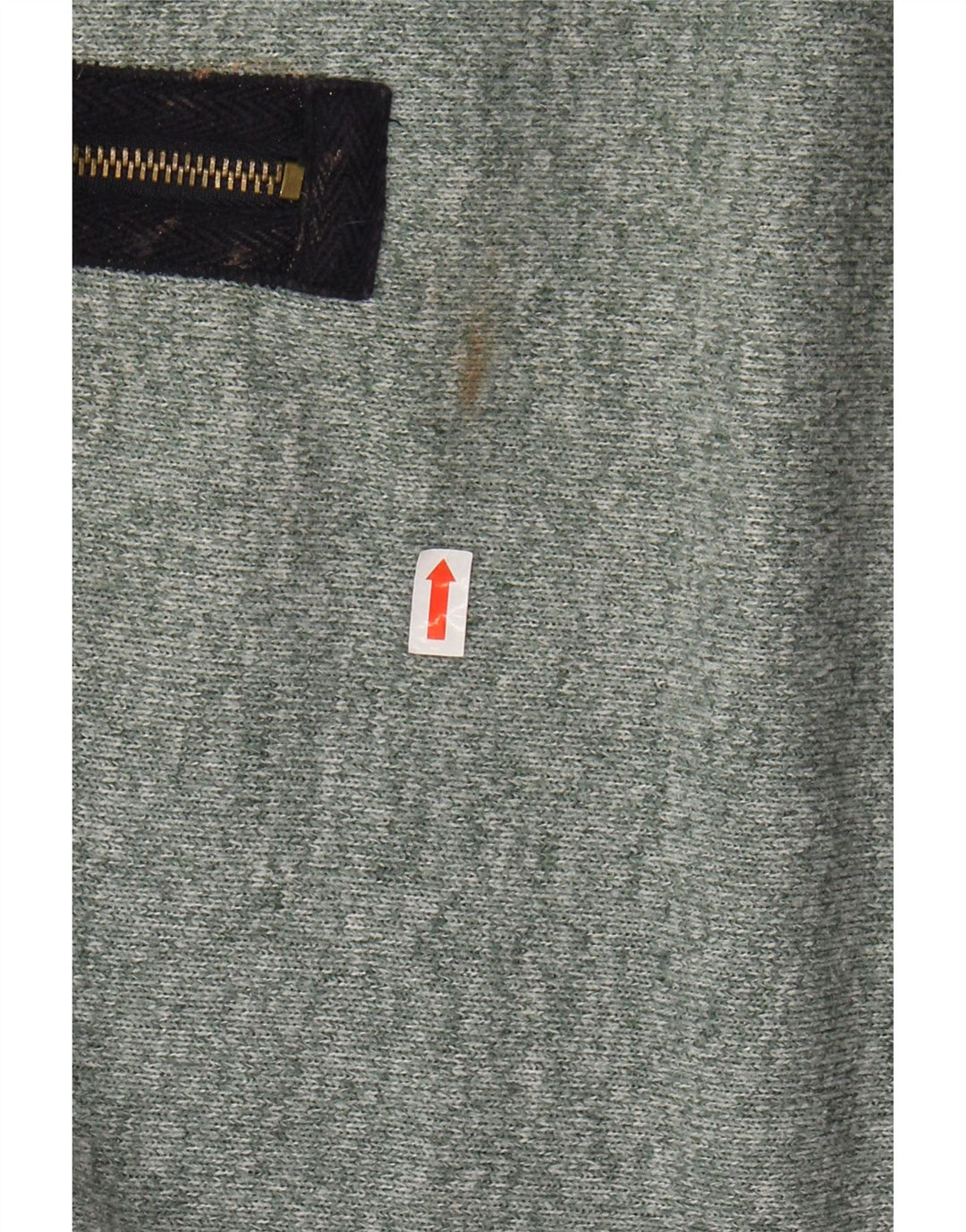 JOULES Sweatshirt med lynlås til mænd, stor grøn flekket polyester